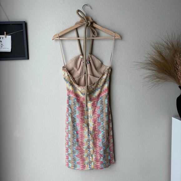 Alexis Dress Everest Knit Halter Mini Dress Multicolor Size M - Picture 7 of 9